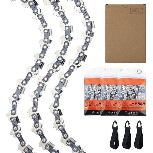 Hamiltion-Lot De 3 Chaînes De Tronçonneuse De 35 Cm 3/8""Lp 1,3 Mm 52 Maillons D'Entraînement-Chaîne À Faible Rebond Compatible Avec Oregon, Husqvarna, Dolmar, Einhell, Ryobi Et Plus