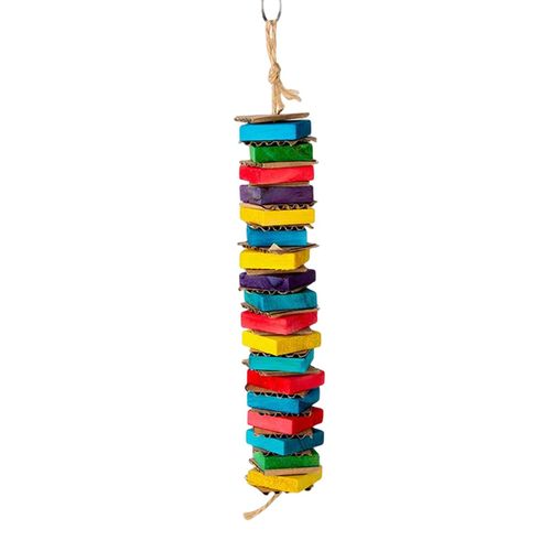 Jouet À Mâcher Pour Perroquet Oiseau, Support En Carton, Accessoires De Morsure Suspendus, Cage De Perche Pour Tourterelle, Fournitures Pour Animaux De Compagnie, Perruche Cockatiels