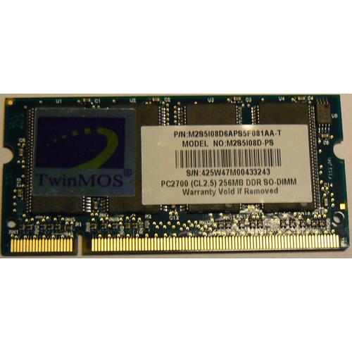 TwinMos - Mémoire - 256Mo - DDR - SO-DIMM - PC2700 (CL2.5)