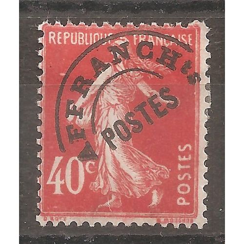 Préo 64 (1922) Préoblitéré Type Semeuse Fond Plein 40c Vermillon N* (Cote 22e) (9872)