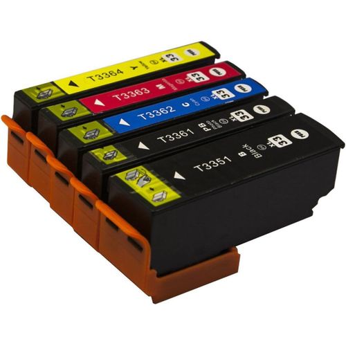 5 Cartouche d'encre Compatible pour Epson 33 33XL pour Epson Expression Premium XP-7100 XP-530 XP-540 XP-630 XP-635 XP-640 XP-645