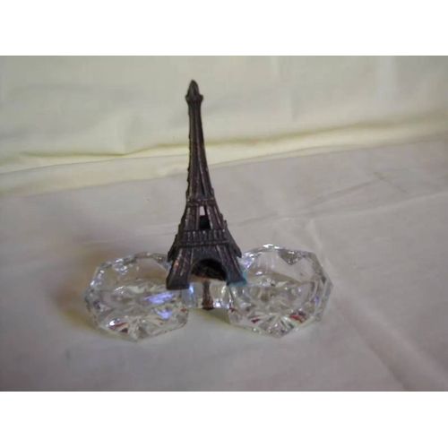 Ancien Saleron Cristal Et Tour Eiffel