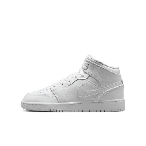 Baskets Jordan 1 Mid Pour Enfant Plusgé Blanc