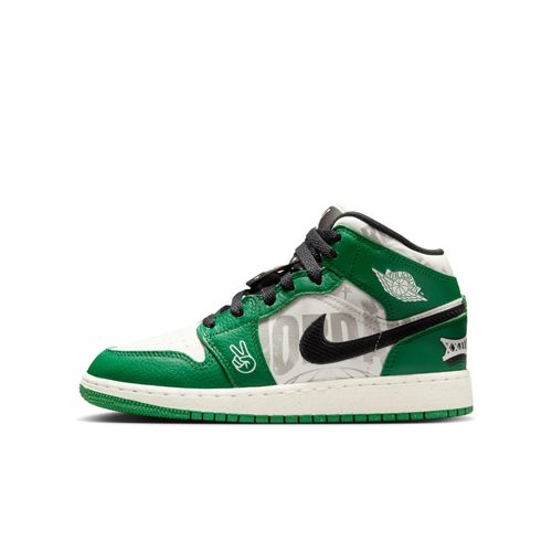 Chaussure Air Jordan 1 Mid Se Pour Ado Pine Green/noir/team Orange/sail Hf3200s300