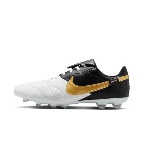 Chaussure De Foot À Crampons Basse Fg Nike Premier 3 Blanc/noir/metallic Gold Hm0265174