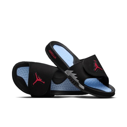 Claquette Jordan Hydro 5 Retro Pour Noir/silver/fire Red 555501s061