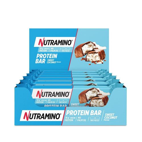 Boîte Protein Bar (12x55g)|Noix De Coco|Barres Protéinées|Nutramino 