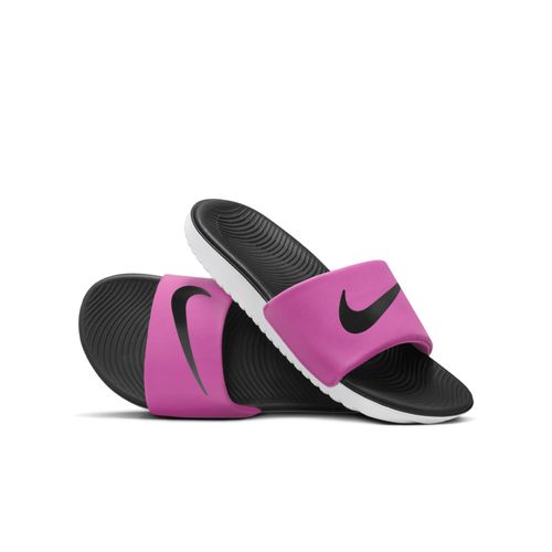 Claquette Nike Kawa Pour Enfant/ado Laser Fuchsia/blanc/noir Fj2250600
