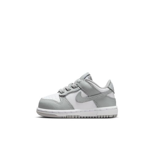 Chaussure Nike Dunk Low Pour Bébé Et Tout Blanc/blanc/light Smoke Grey Fb9107123