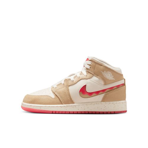 Chaussure Air Jordan 1 Mid Se Pour Ado Desert/pale Ivory/fusion Red Hj5958s206