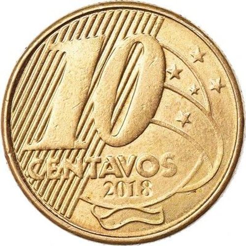 Pièce De Monnaie Du Brésil - 10 Centavos De 2018