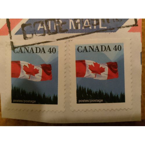 Timbres Oblitérés Canada 40 Postes Postage Coloré.
