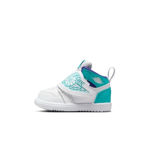 Chaussure Sky Jordan 1 Pour Bébé Et Petit Enfant Blanc/new Emerald/grape Ice Bq7196s105