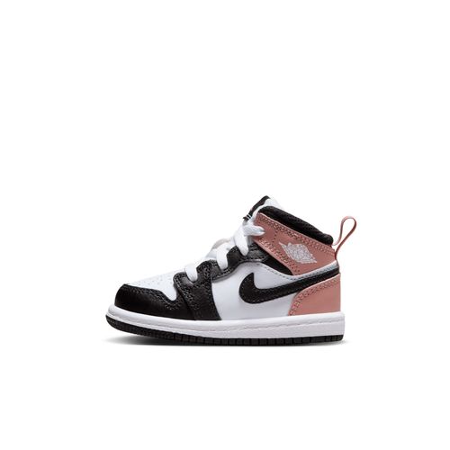 Chaussure Jordan 1 Mid Pour Bébé Et Petit Enfant Blanc/rust Pink/noir Dq8425s100