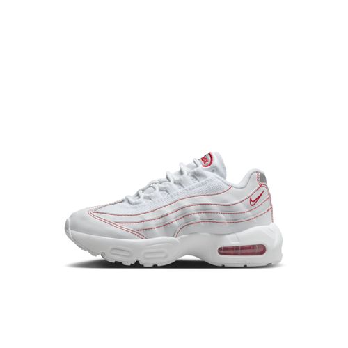 Chaussure Nike Air Max 95 Recraft Pour Enfant Blanc/university Red/wolf Grey/blanc Hq6364101