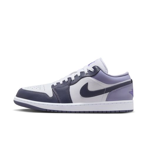Chaussure Air Jordan 1 Low Pour Blanc/dark Blue Grey/purple Comet/indigo Haze 553558s145