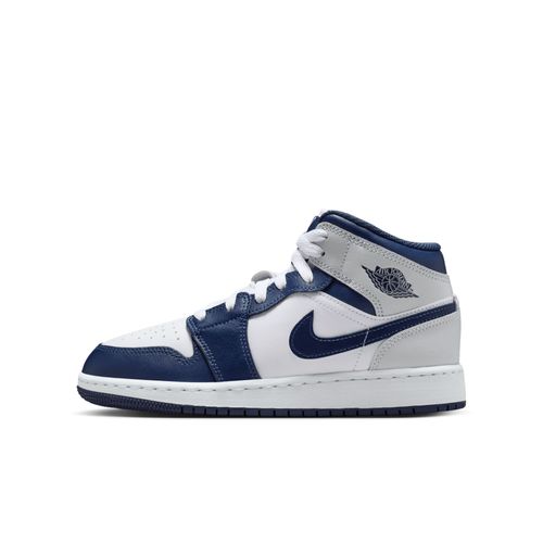 Chaussure Air Jordan 1 Mid Pour Ado Blanc/neutral Grey/gum Medium Brown/midnight Navy Dq8423s146