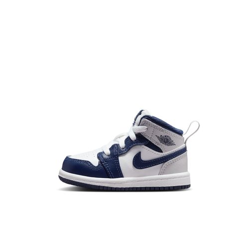 Chaussure Jordan 1 Mid Pour Bébé Et Petit Enfant Blanc/neutral Grey/gum Medium Brown/midnight Navy Dq8425s146