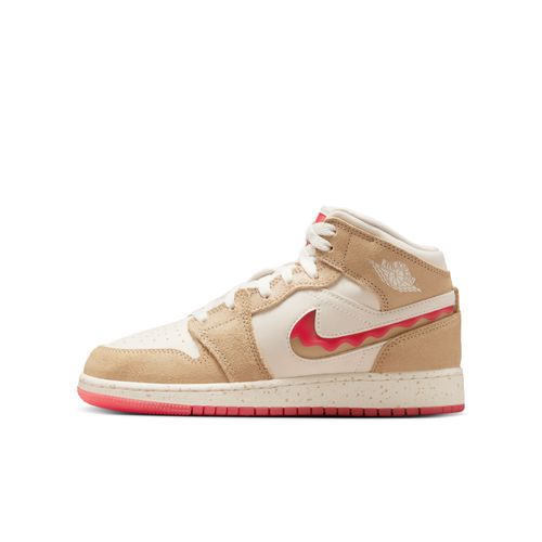 Chaussure Air Jordan 1 Mid Se Pour Ado Desert/pale Ivory/fusion Red Hj5958s206