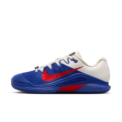 Chaussure De Tennis Pour Terre Battue Nike Vapor 12 Premium Pour Homme Deep Night/pale Ivory/metallic Silver/light Crimson Hq6028500