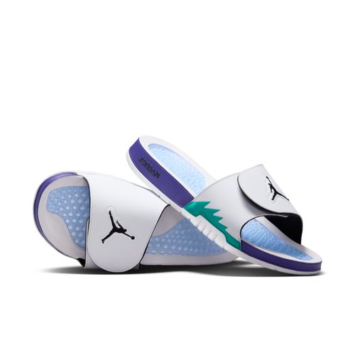 Claquette Jordan Hydro 5 Retro Pour Blanc/new Emerald/grape Ice/noir 555501s103