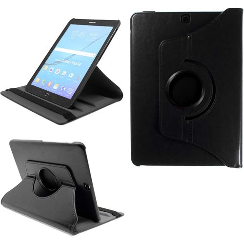 2.0 Etui Pour Samsung Galaxy Tab S2 9.7 Sm-T810 Sm-T813 Sm-T815 Sm-T819 Coque De Protection Rotation 360° Smart Housse Cover Case Stand Auto Réveil/Sommeil - Noir
