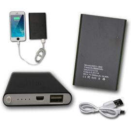 Batterie USB Externe de Secours 8000mAh avec LED (câble Inclus)
