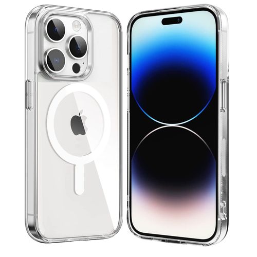 Coque Pour Iphone 15 Pro - Silicone Transparent Avec Cercle Magnétique Intégré Phonillico®