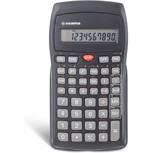 Calculatrice Scientifique 56 Fonctions, 10 Chiffres Mantisse et 2 Exposant, Idéal pour École, Université et Bureau - Calculatrice College, Lycee et Primaire avec Étui Coulissant, Noir