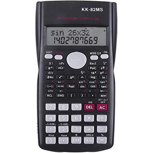 Calculatrice scientifique d'ingénierie à 2 lignes pour étudiant et enseignant