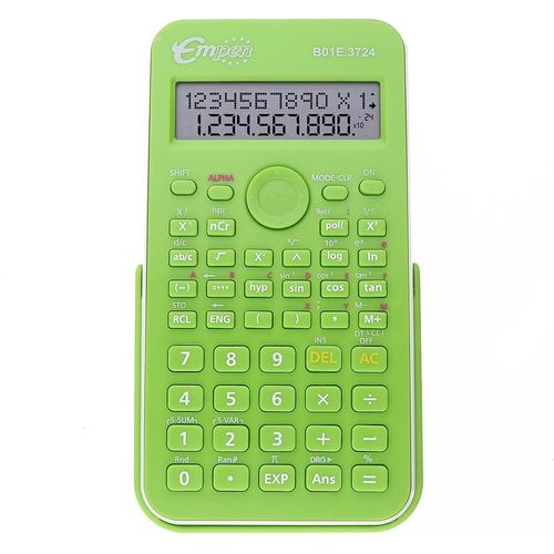 Calculatrice Scientifique élégante dans Une Belle Couleur Verte. Toutes Les Fonctions nécessaires adaptées à l'école, au Travail et à la Maison. 150 x 80 x 18 mm en Plastique