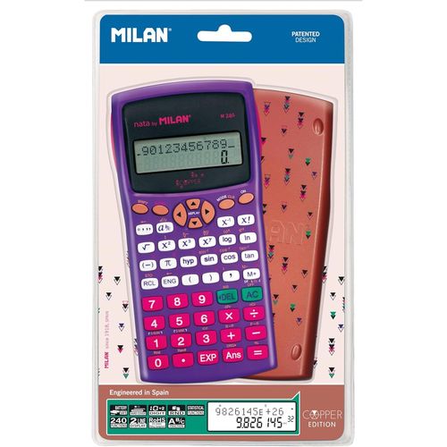 Blister Calculatrice Scientifique 240 Fonctions, Copper Lilas