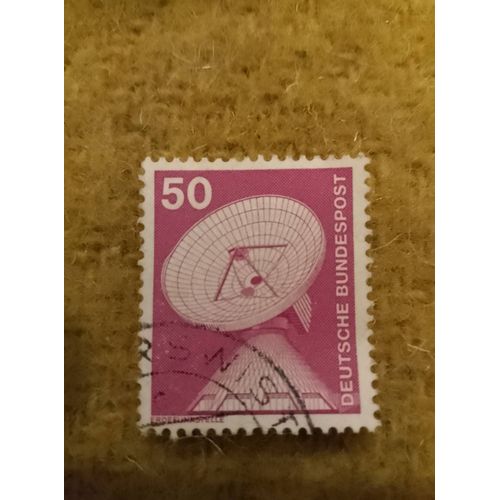 Timbre Oblitéré 50 Deutsche Bundespost Rouge.