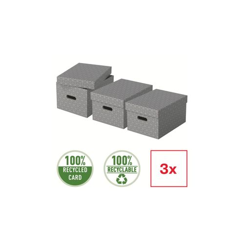 Boîte De Rangement Pour La Maison Esselte, Format Medium, Lot De 3