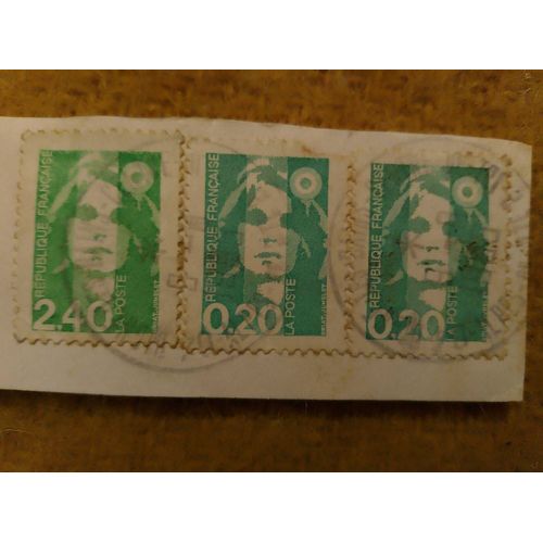 Timbres Oblitérés République Française 2,40+0,20 Marianne Vert.