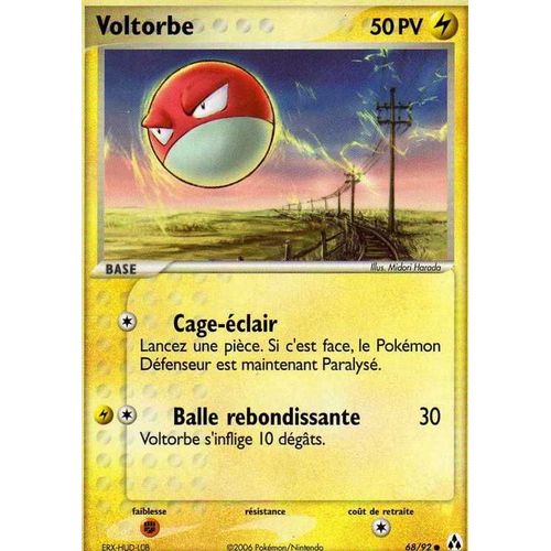 Voltorbe - 68/92 - Ex Createurs De Legendes