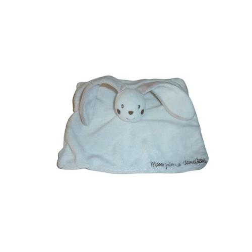 Doudou Lapin Mon Premier Doudou Blanc Taupe Plat Kimbaloo