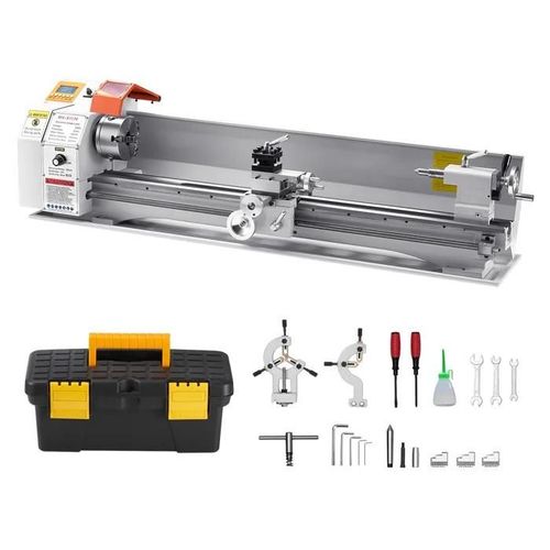 Tour à Métaux d'Établi Filetage Électrique-VEVOR-220 x 1000 mm-Alimentation Automatique 2500 tr/min 1250 W