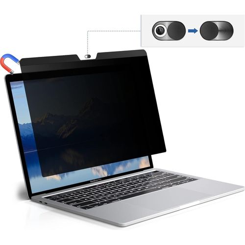 Filtre de confidentialité magnétique pour MacBook Pro 13"" (2016-2022, M1, M2)et MacBook Air 13 (2018-2020, M1),filtre de confidentialité amovible pour ordinateur portable avec couvercle d'appareil