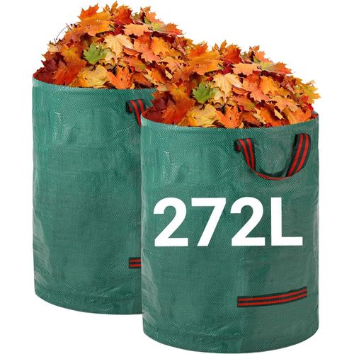 GOUTS ET COULEURSSacs À Déchets De Jardin Robustes - 272L X 2Pack Sacs De Jardin Réutilisables Avec Poignées - Tissu Industriel Pour Feuilles Déchets Débris - Sacs À Déchets De Jardin Étanches