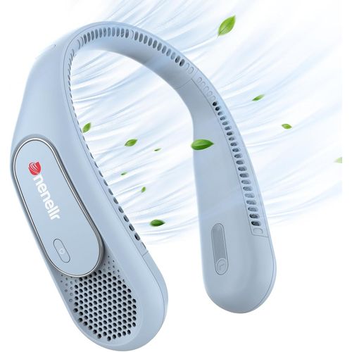 GOUTS ET COULEURSVentilateur De Cou, 360° Cooling Ventilateur Cou Portable Rechargeable, 3 Vitesses Ventilateur De Cou Silencieux Libres Sans Pale Avec Batterie De 6000Mah Pour Domicile, Bureau, Voya