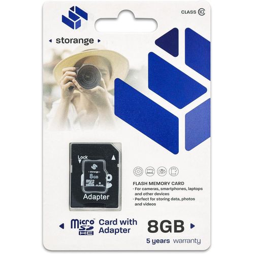 ytseazn-Carte Micro Sd 8 Go Classe 10 Sdhc + Adaptateur