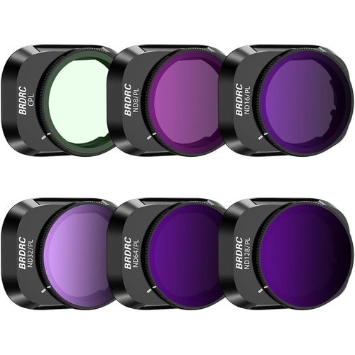 Ytseazn-Lot De 6 Filtres De Caméra Pour Drone Dji Mini 4 Pro Cpl Nd8pl Nd16pl Nd32pl Nd64pl Nd128pl Filtre Polariseur Accessoires De Drone-Générique