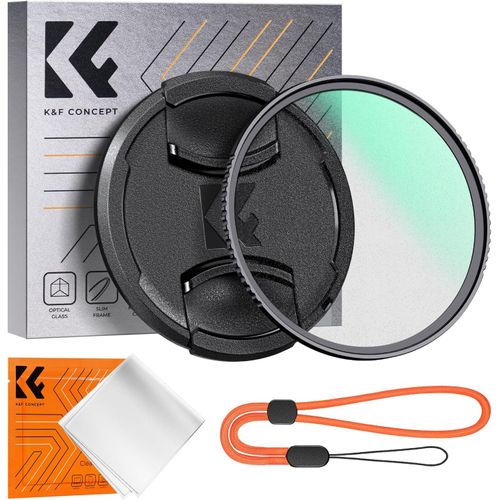 ytseazn-Filtre 46Mm Black-Mist 1/8 Diffusion Et Bouchon D'Objectif Et Chiffon Et Petite Dragonne Pour Objectif Appareil Photo K Série