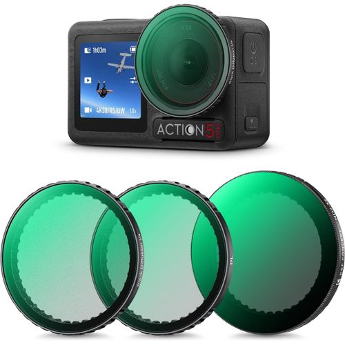 Ytseazn-Filtre Nd2-32 Et Polarisant Et Black-Mist 1/4 Snap-On Système Rapide Compatible Avec Dji 0smo Action 3/4/5 Pro Ddensité Neutre Variable Hd Verre Optique-Générique