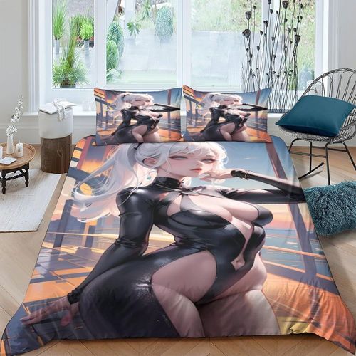 Parure De Lit Pour Fille - Housse De Couette Imprim¨¦E 3d - Housse De Couette Pour Fille Exquise - Pi¨¨Ces Adc Pour Enfants Et Adultes Avec Taies D'oreiller En Microfibre
