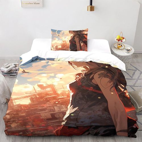 Looking Away Housse De Couette Imprim¨¦E 3dcold Girl Housse De Couette Housse De Couette Parure De Lit En Microfibre Pour Enfants Et Adultes Avec Taies D'oreiller 3 Pieces