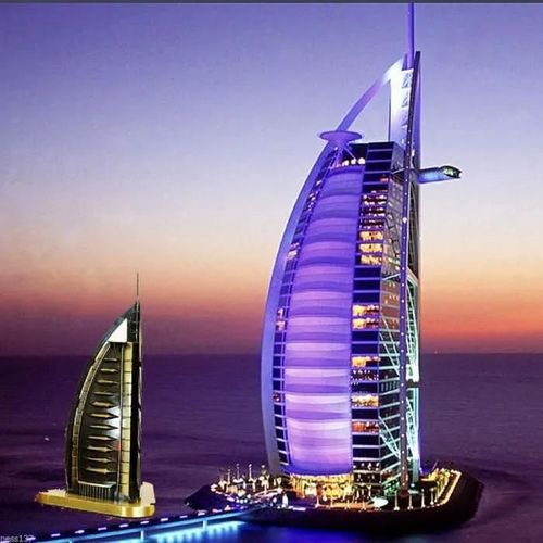 Magnifique Maquette Burj Al Arab En Métal 3d 150x55mm-Autre