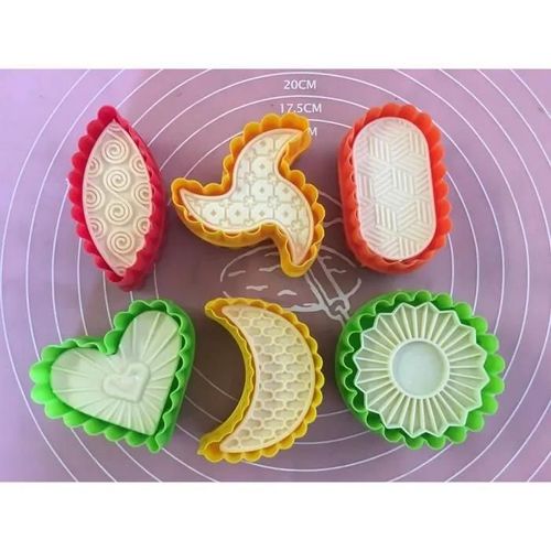 6 Emportes Pièce 12 Empreintes Doubles Faces Fondant Cake Sablé Gateau Oriental