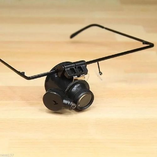 Lunette Loupe - Non spécifié - Grossissement x20 - LED réglable - 360° pivotant - Noir